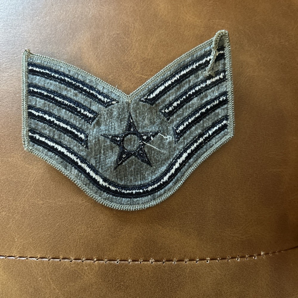 Vtg 4" Patch TECHNICAL SERGEANT RANK CHEVRON USAF Air Force Subdued 51as