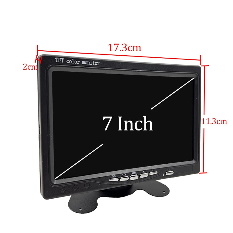 7in Car Monitors Screen For Rear View Reverse Camera TFT LCD Display HD Digital