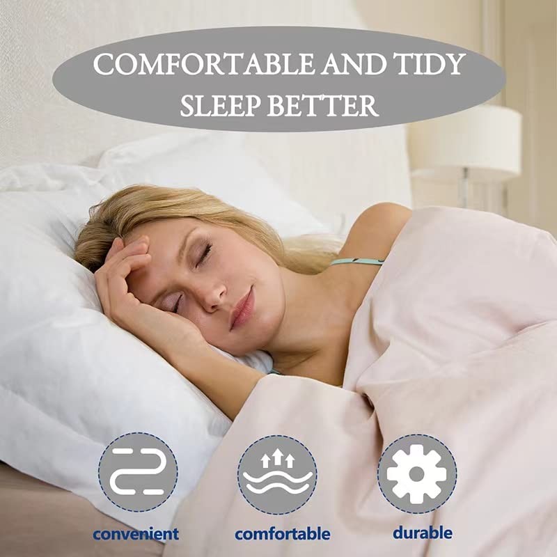 Bexicsea Bed Sheet Straps,Adjustable Elastic 4pac/set, 4pac/Black