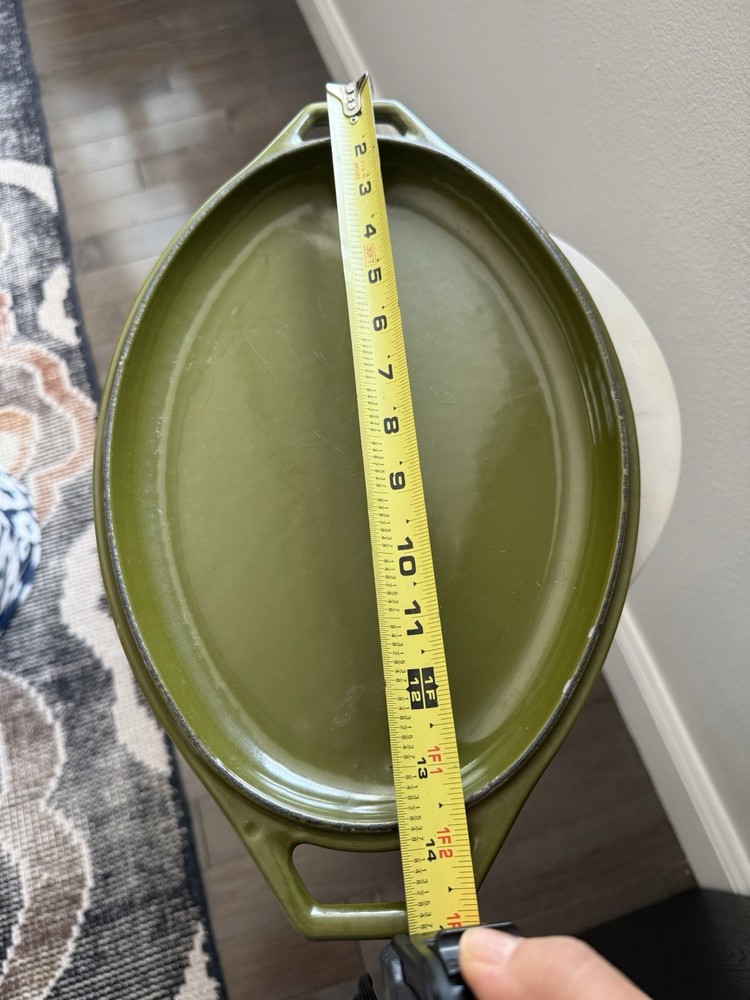 Vintage Danish Enameled Cast Iron Casserole Lid