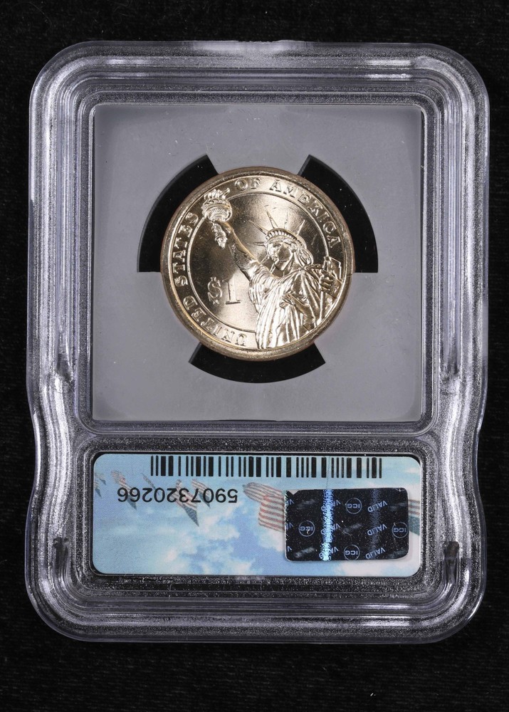 2007 ICG MS66 Mint Error Missing Edge Lettering GW Dollar