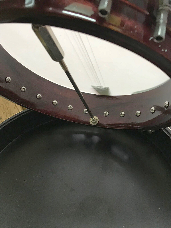 5 String Banjo, Mahogany resonator, geared tuners, include case RSBJ02