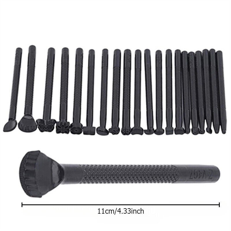 21PcsLeather Stamping Tools Leather Stamping Kit with Hammer for Leather Working