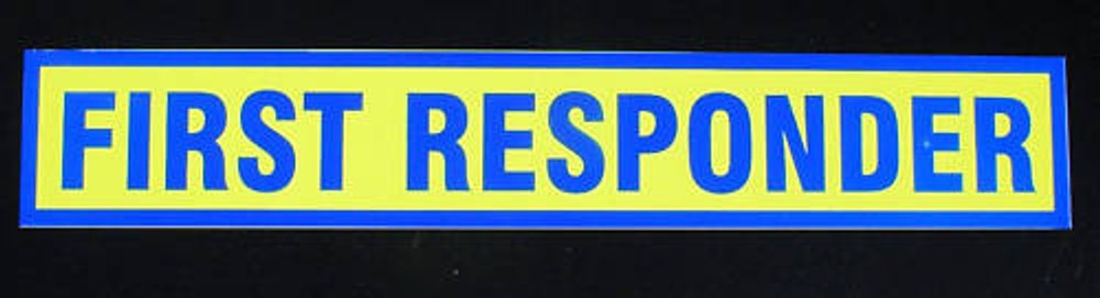 First Responder Fluorescent Sticker