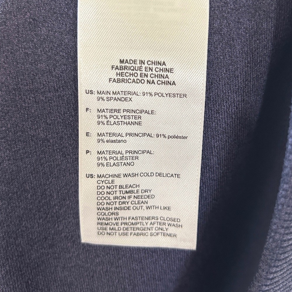 Adidas Golf Pullover Vest Mens L Quarter Zip Performance Layer Navy Blue Large