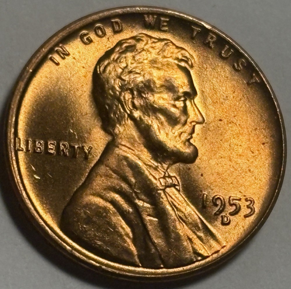 1953-D Lincoln Wheat Cent — Uncirculated MS Red 🔥 Original Roll