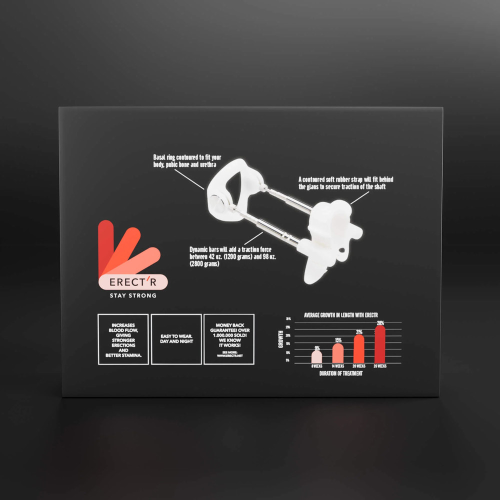 ERECTR PENIS EXTENDER GRAPHITE KIT EXTRA GROWTH ENLARGEMENT COMPLETE SYSTEM