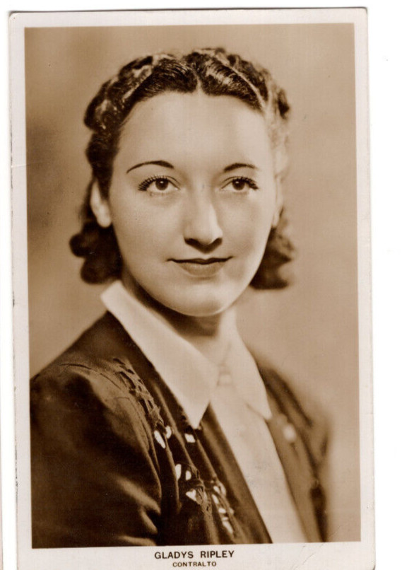 Gladys Ripley Signed Postcard (on Back) / Autographed Opera Singer