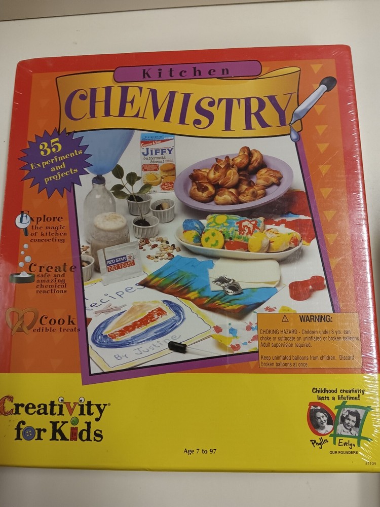 New Creativity For Kids Kitchen Chemistry Set 35 experiments & projects