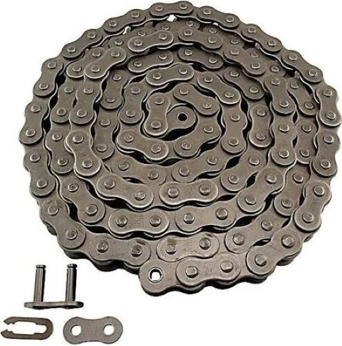 #50 Riveted Roller Chain 10FT Roll with Connecting Link 50-1R-10FT