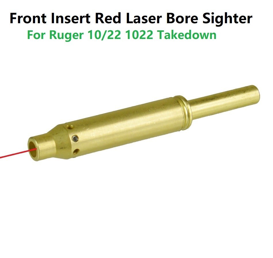 Ruger .22 10/22 Takedown Red Laser Bore Sighter Sight, Front Muzzle Insert Type
