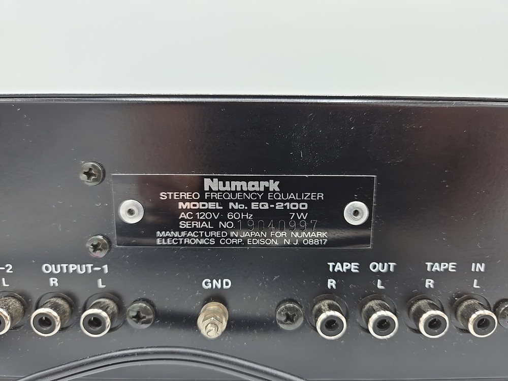Numark EQ2100 6-Band Stereo Frequency Equalizer