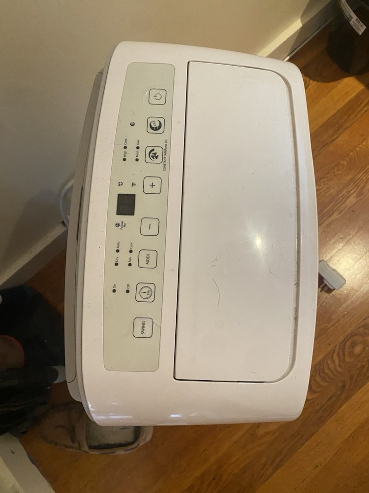 Insignia Portable Air Conditioner White/Black, Digital Display, Timer, Wheels