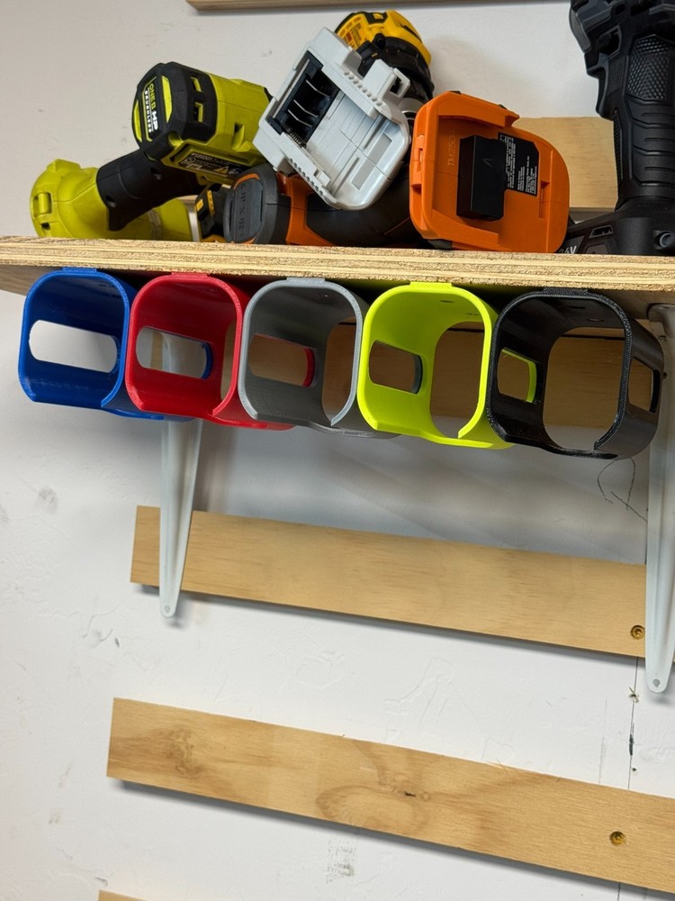 Drill Holders (2 Pack) - Undershelf or wall mount Drill/Driver Holder.