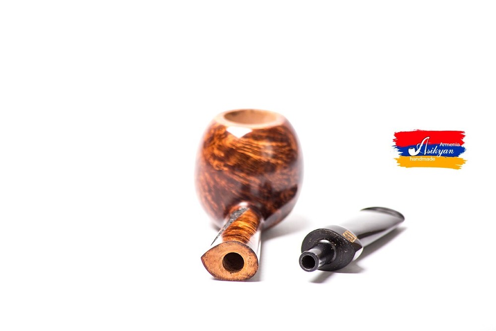 Asikyan Pipe #427/24 Apple Smooth Partially Rusticated Hand Made