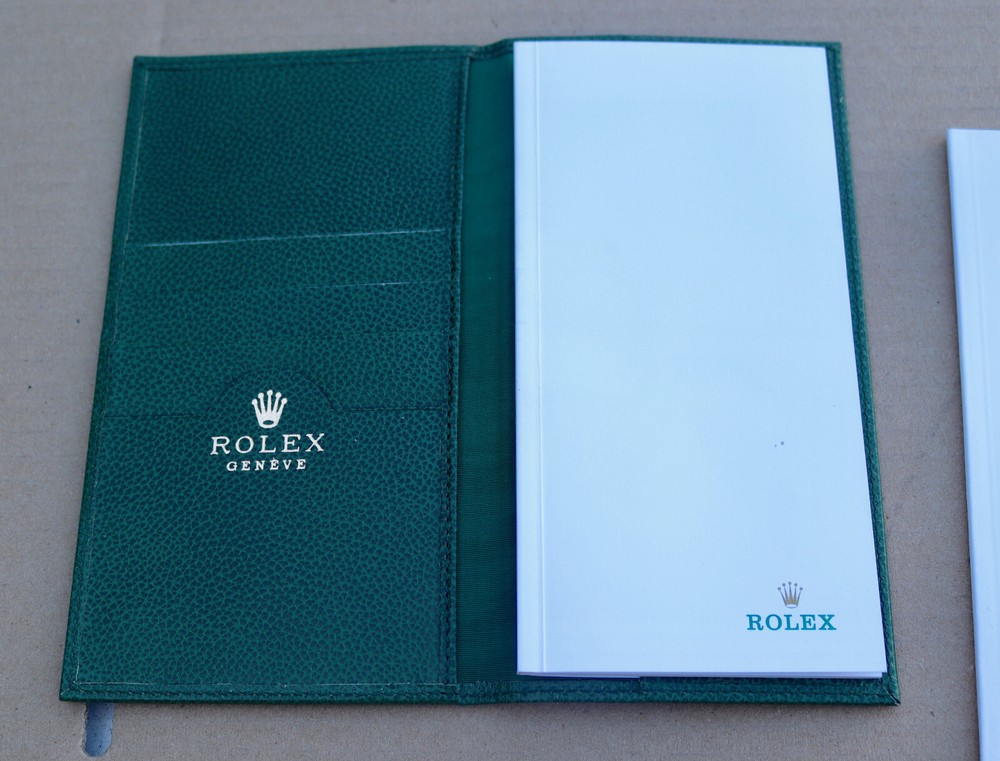 Vintage Rolex Green Leather Memo Notepad Note Book Ref. 70.06.02 Geneva