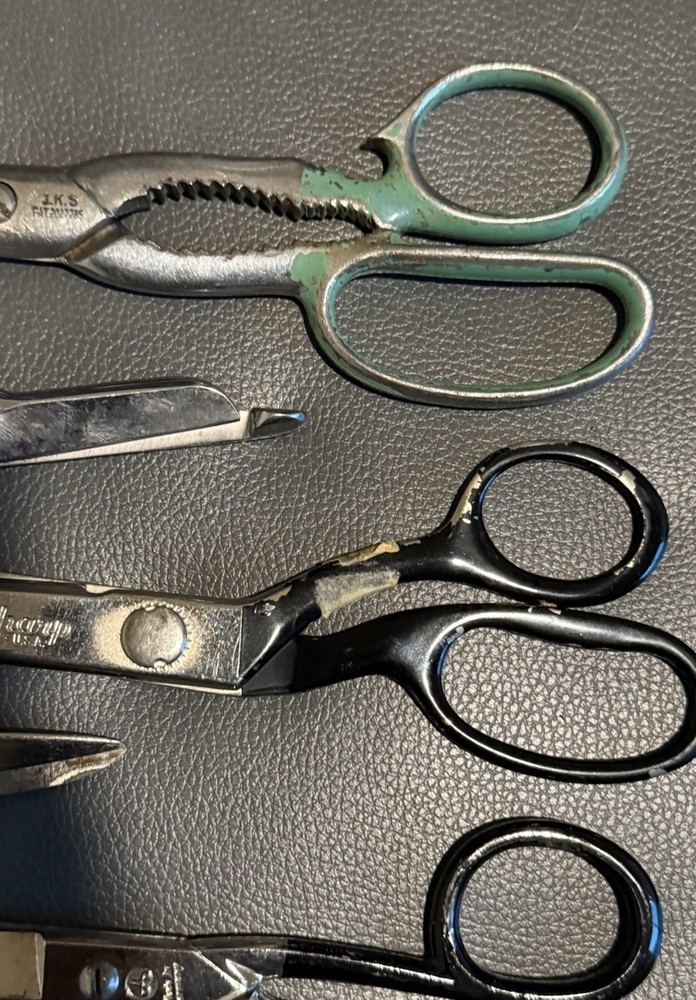 Vintage Scissors Lot Wiss Sta Sharp Pinking Shears