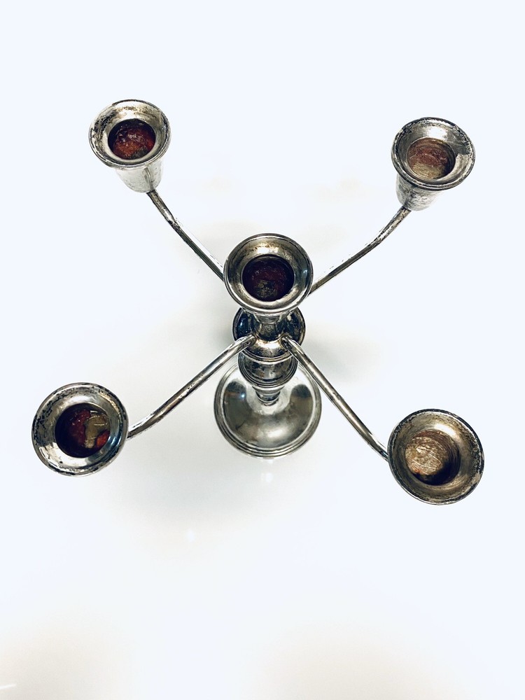 Fine Five Light Sterling Silver Candelabra By Empire