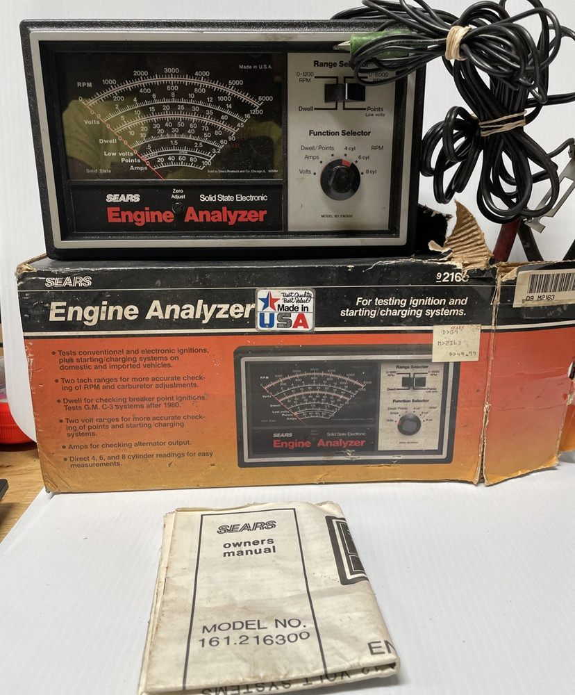 Sears Solid State Electronic Engine Analyzer Model 161.216300 Made USA *UNTESTED