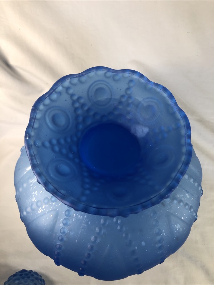 Large Blue Decanter 14" Tall
