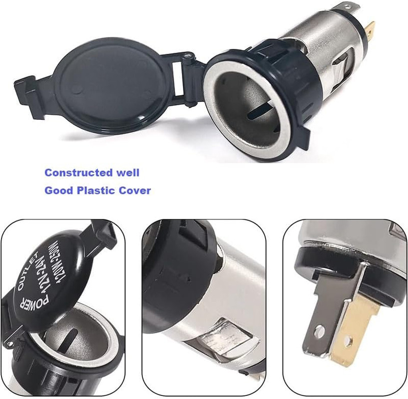 2Pack Car Cigarette Lighter Socket, Juerly Cigarette Lighter Splitter Power Outl