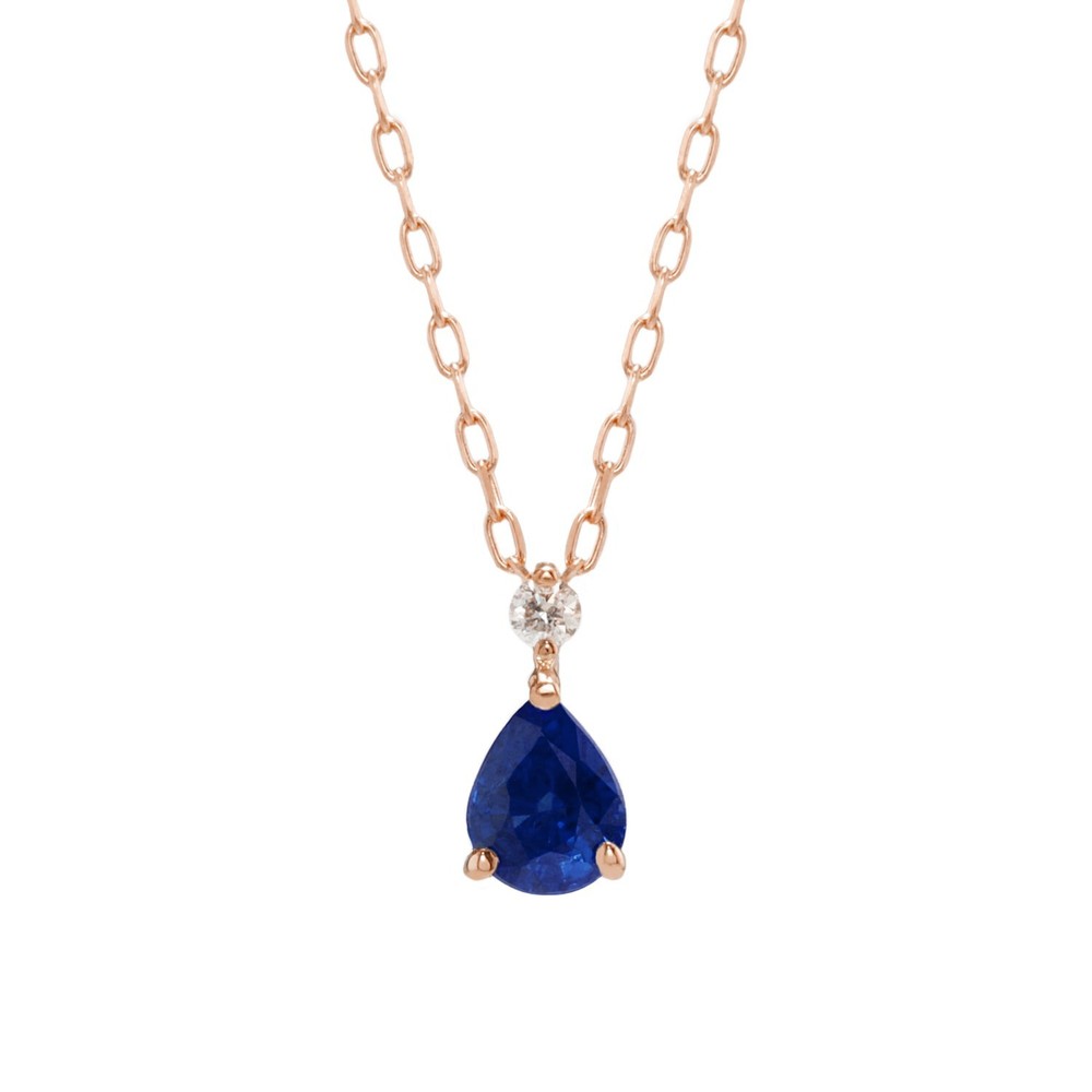 Una Royal Blue Sapphire Necklace / c0077sr