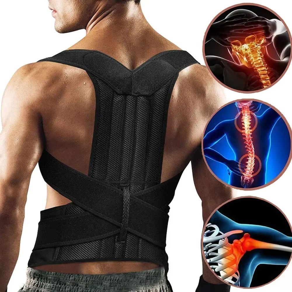 Back Support Posture Corrector Belt Adjustable Shoulder Clavicle Spine Support