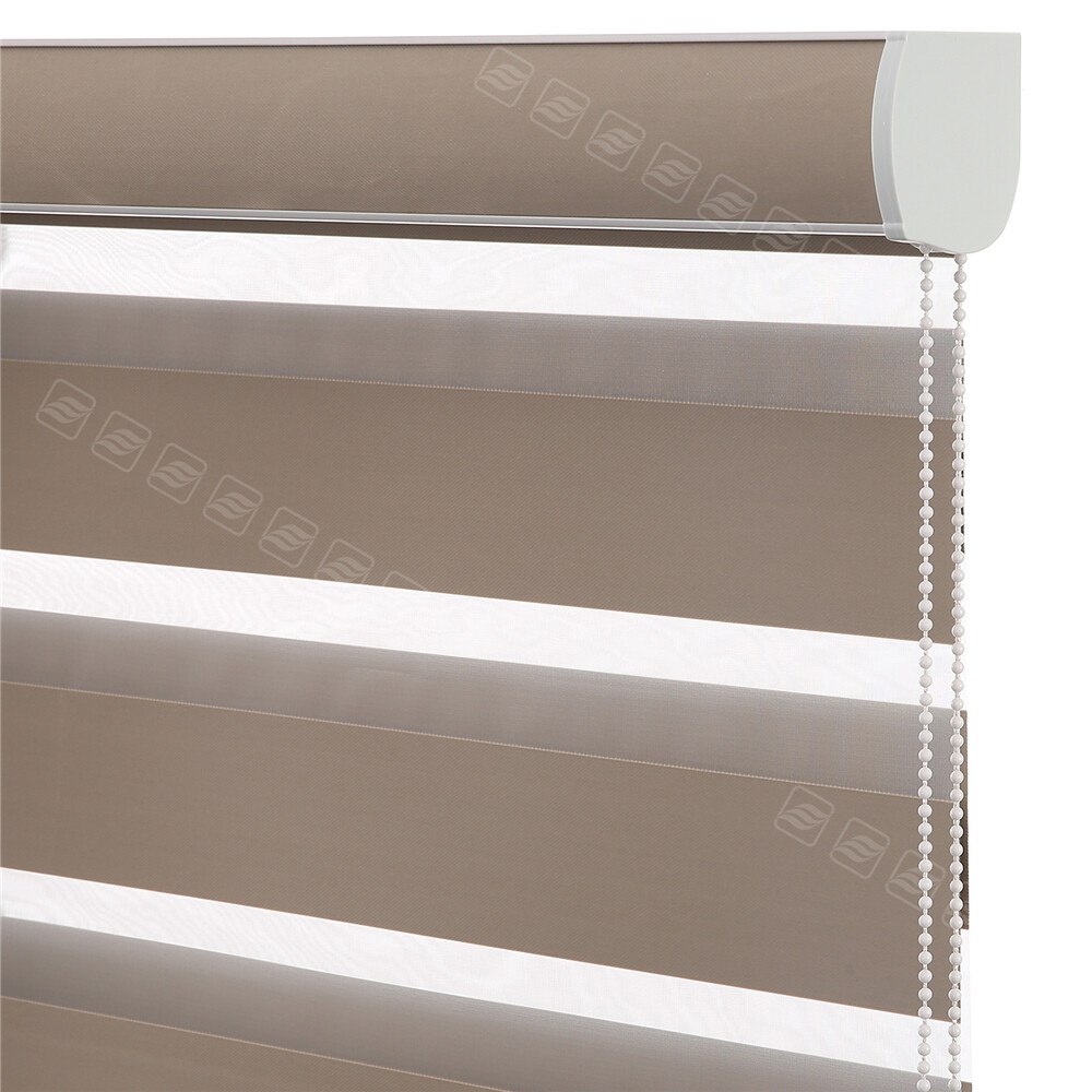 Changshade Customized Size 85% Blackout Dual Layer Zebra Shades Roller Blinds