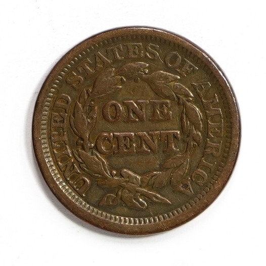 1845 Braided Hair Large Cent