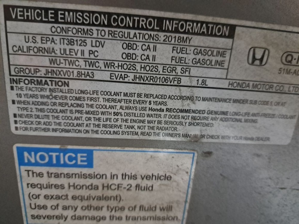 2018 Hr-v Camera/Projector Sku#4332696