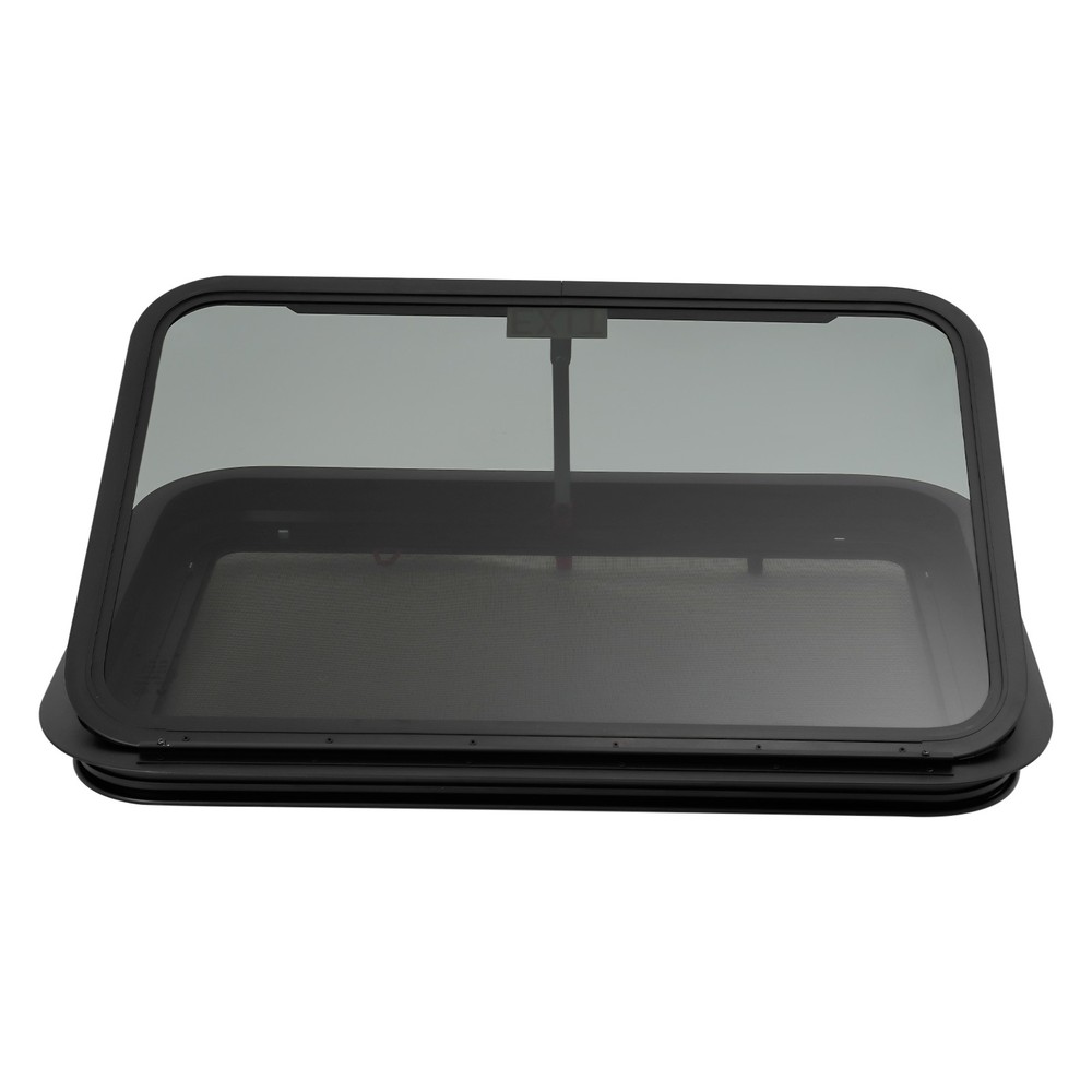 30"x20" RV Exit Window w/Screen & Trim Ring Tempered Glass Window Camper Trailer