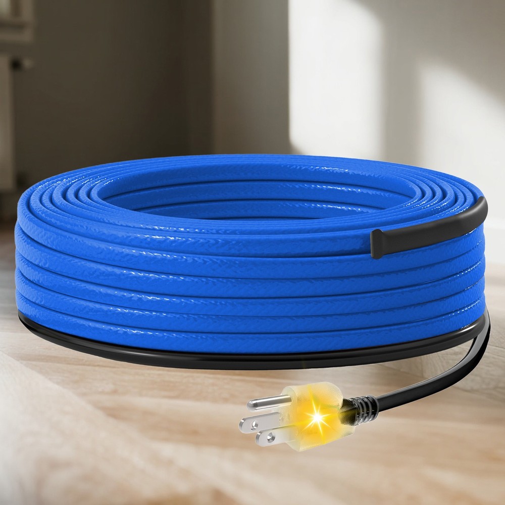 MAXKOSKO 60Ft Sewage Pipe Heating Cable for Wastewater Pipes - Self-Regulating