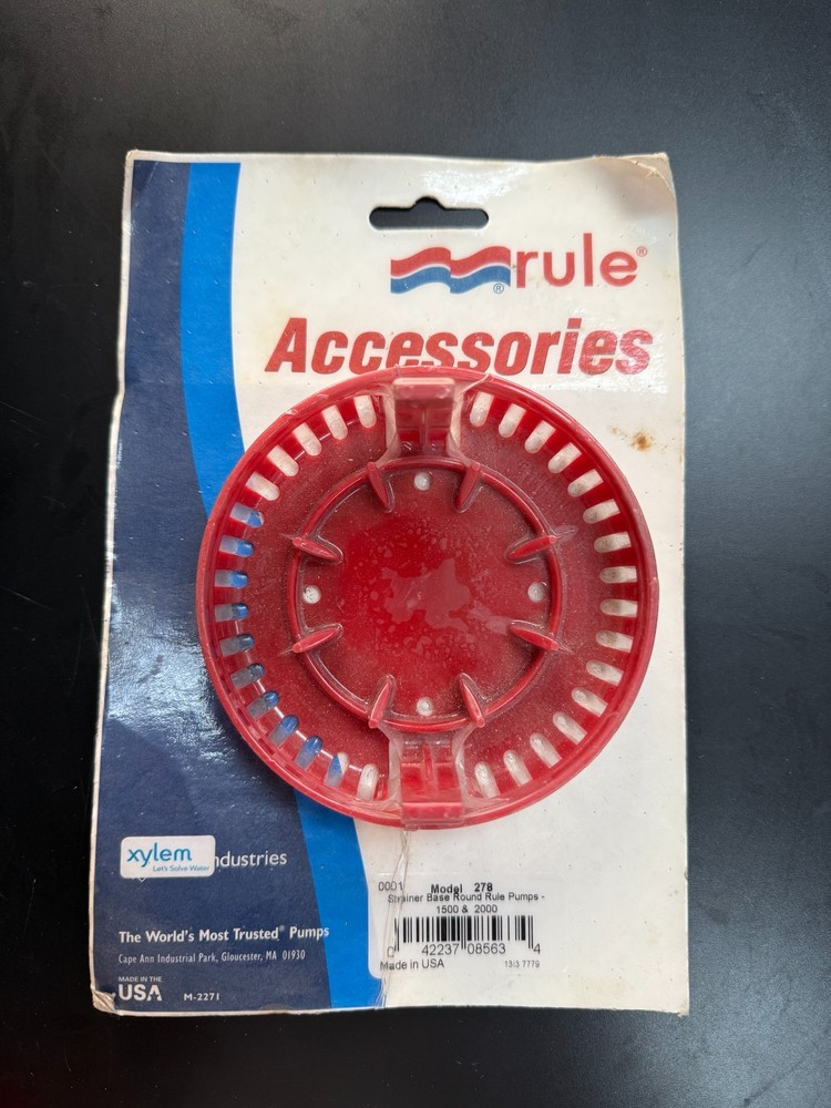 Rule Strainer Base, Round, Model 278