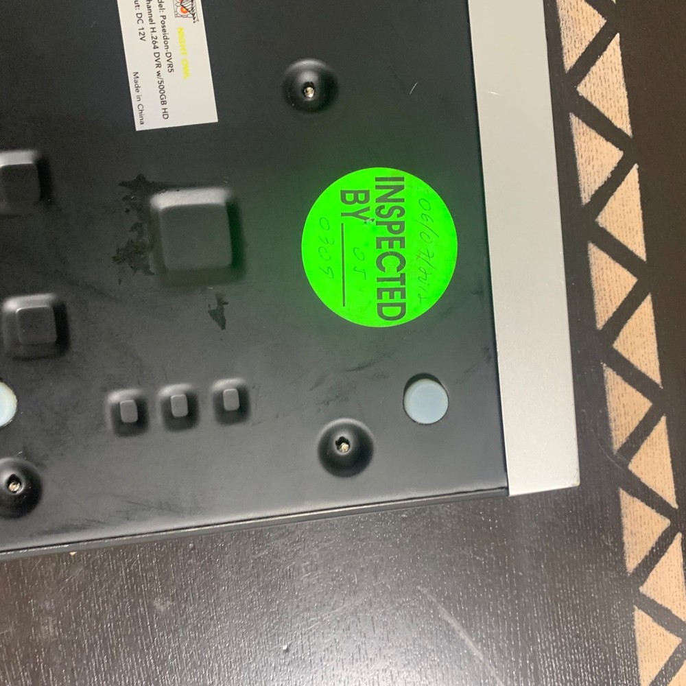 Night Owl Poseidon 8 Channel H.264 Security DVR + Power Cable POWERS ON Untested