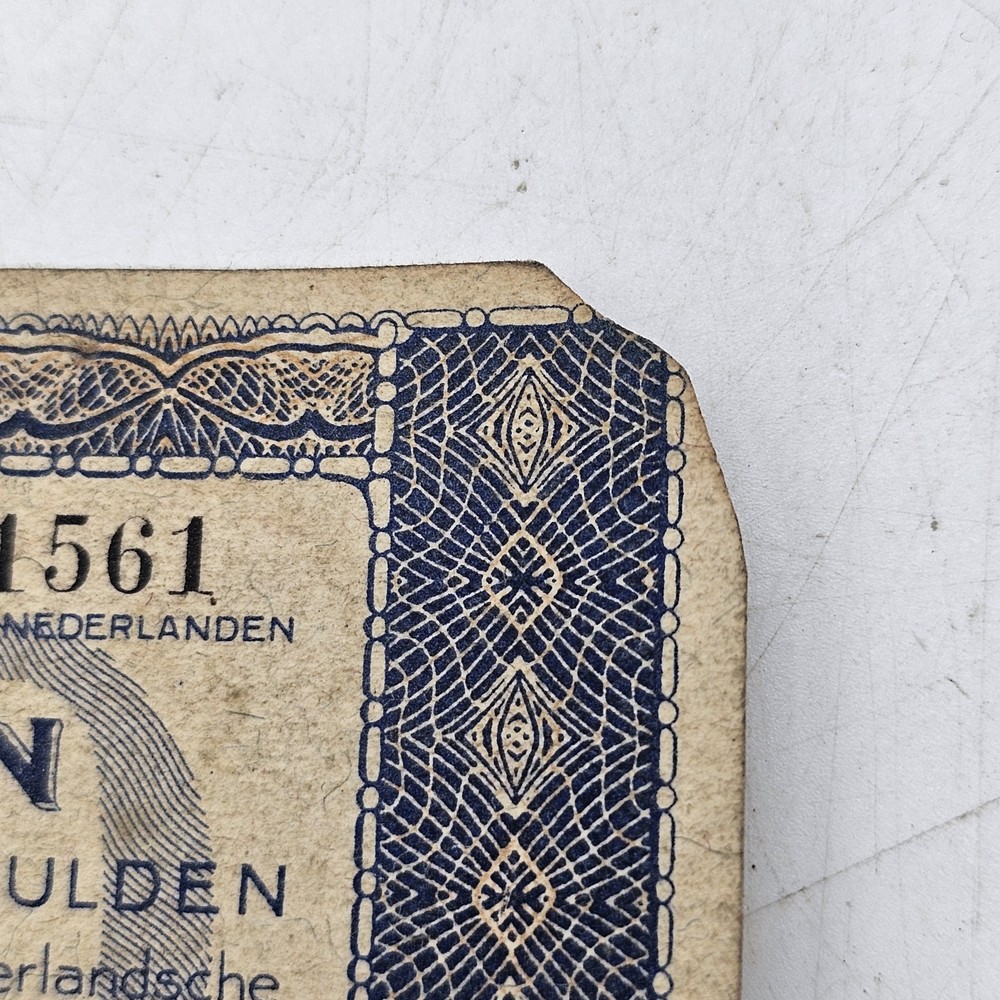 Vintage Netherlands 2½ Gulden Silver Voucher October 1938