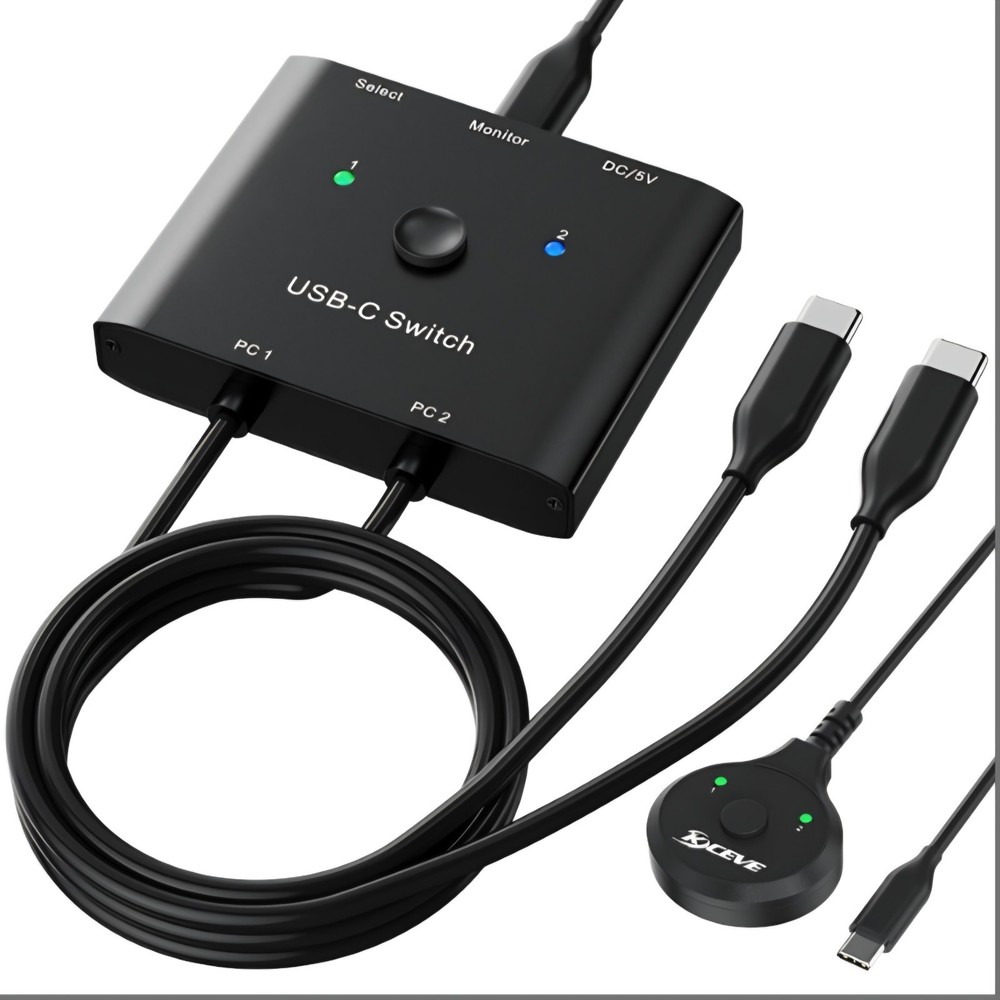 USB C Switch,Bi-Directional USB C Switcher 2 Computers,USB Type C KVM Switch ...