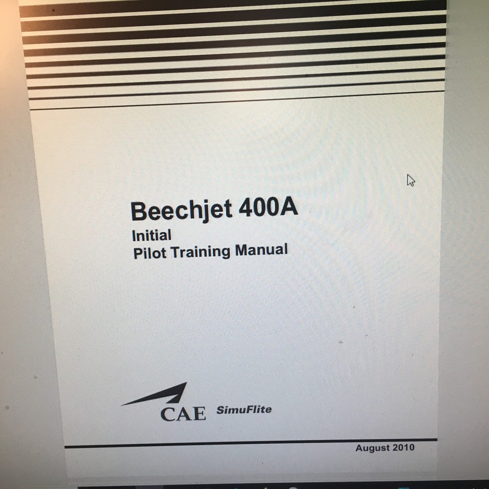 Beechjet 400A Pilot Training Manuals on USB Stick