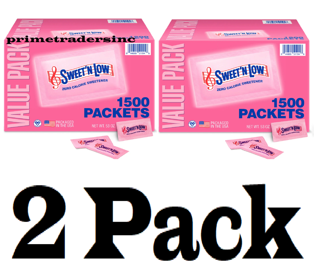 2 Pack - Sweet'N Low Zero-Calorie Sweetener Packets 1,500 ct.