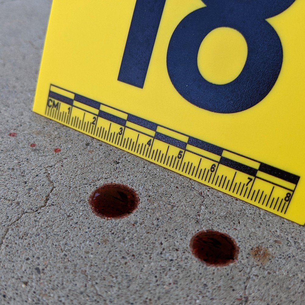 Evidence Tents with Scale, Numbered 1-20