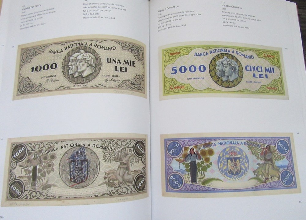 REDUCED PRICE! Romanian banknotes, trials, projects & specimens - 4 books