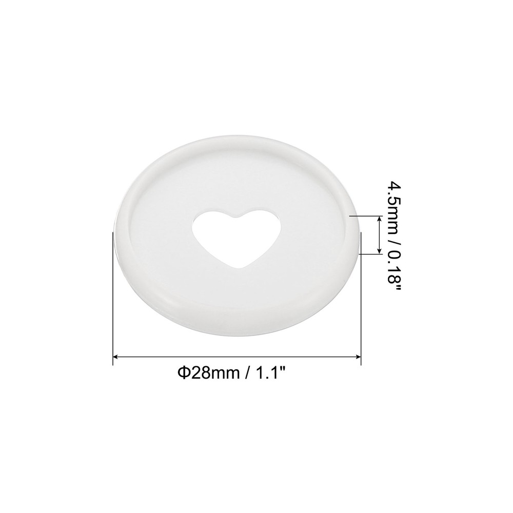 28mm Book Binding Discs 22pcs Discbound Expansion Discs Heart, White