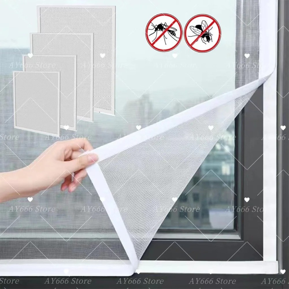 1 Pc DIY Mosquito Net Window Screen Self Adhesive Mesh Fly Bug Net Curtain - NEW