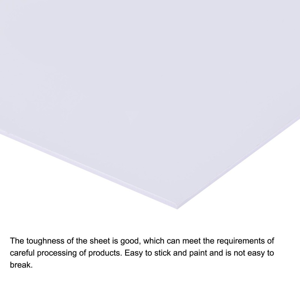 White ABS plastic sheet 10x8x0.04 inches, panel, 2pcs