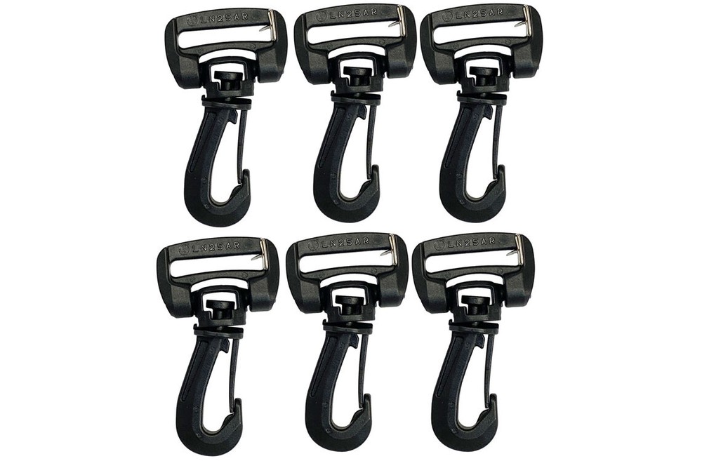 YKK Kit 1" - Plastic Lug Swivel Snap Hook, Tri‑Bar, Webbing Polypropylene Straps