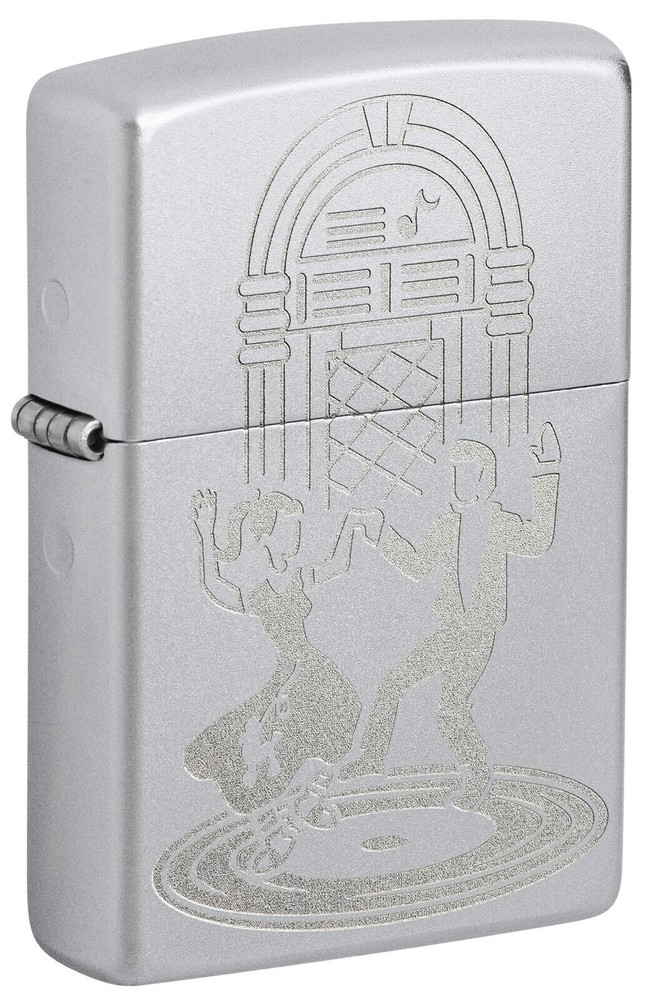 Zippo Vintage Dance Design Satin Chrome 48728