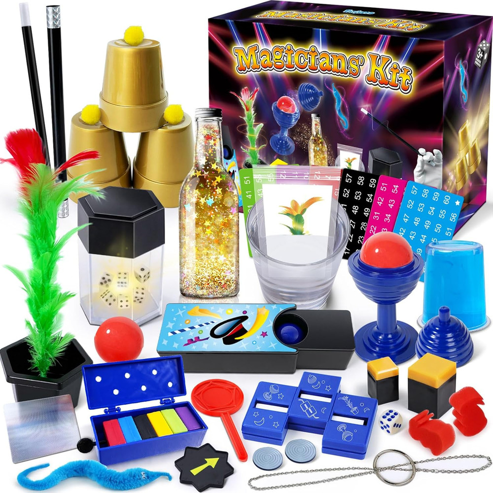 Magic Kit, 50+ Magic Tricks for Kids with Instructions for Each Trick to Perform