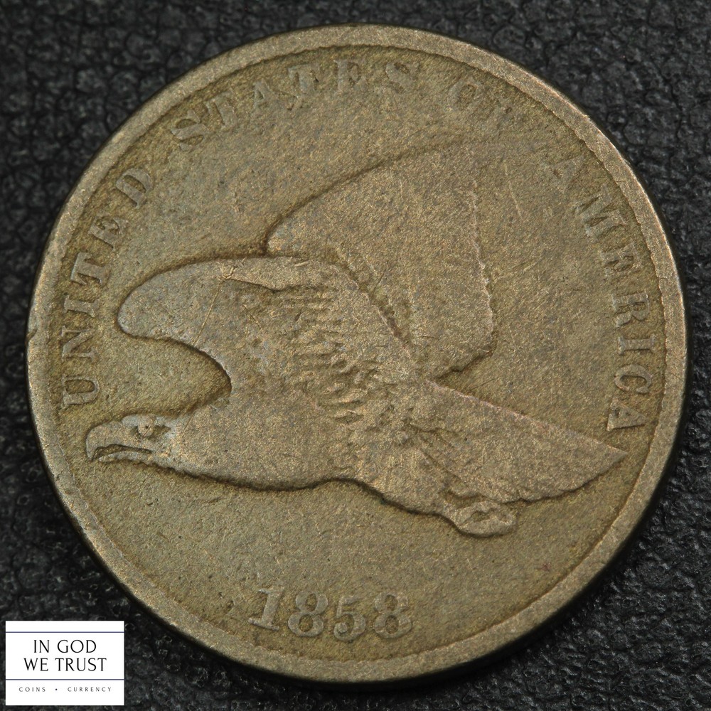 1858 Small Letters Flying Eagle Cent 1C