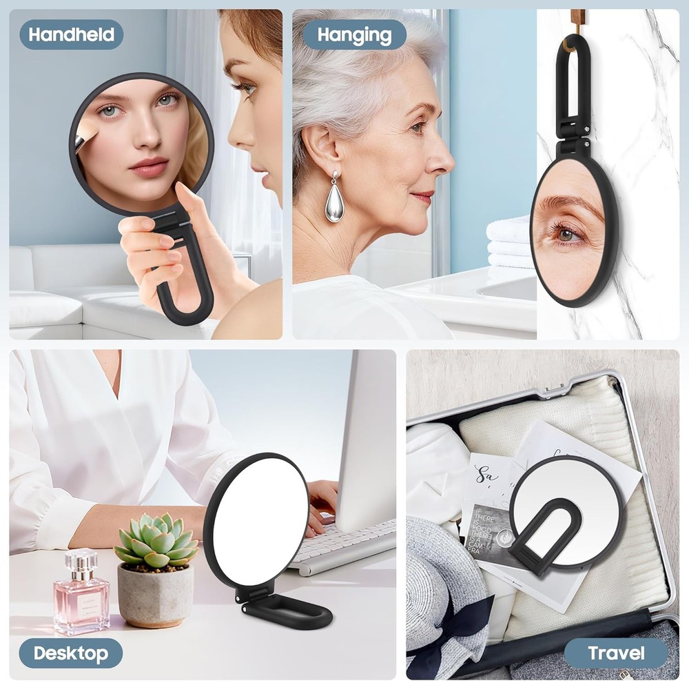 40X Magnifying Mirror, Hand Mirror for Makeup, Double Sided with 40X/1X