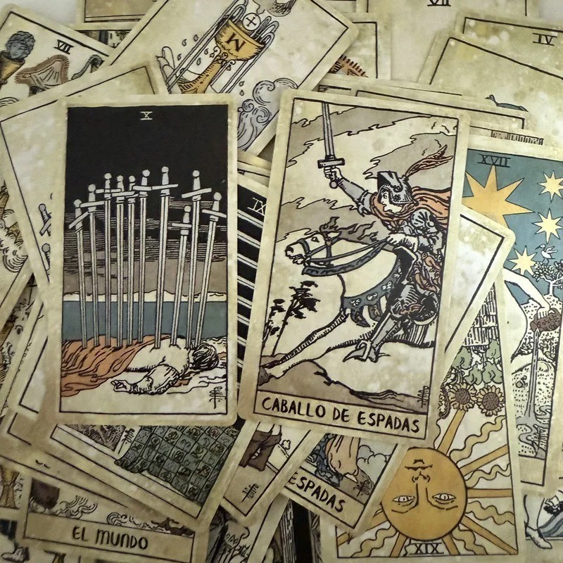 Vintage Spanish Tarot Deck 78 Cards Beginners Divination Oracle Game
