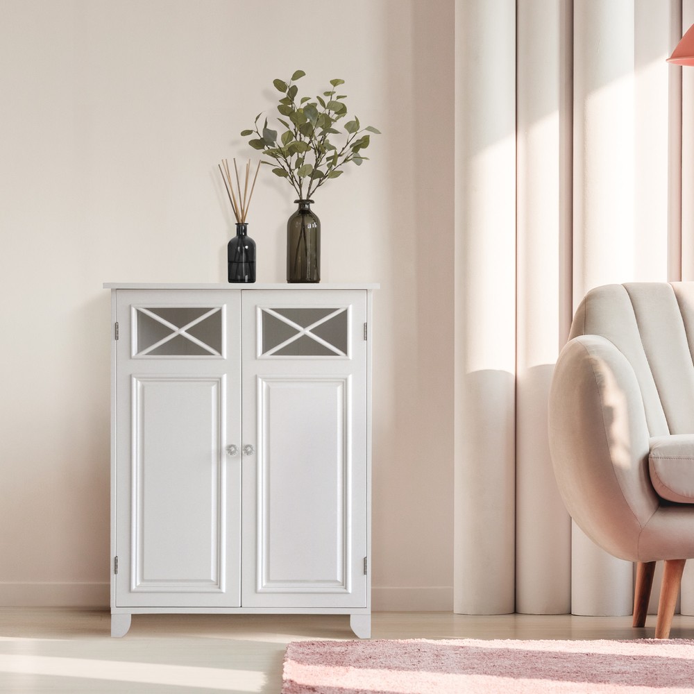 Bathroom Storage Bedroom Floor Cabinet White